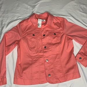 Pink cotton “jean” jacket